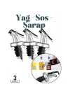 Mey İthalat®  Şişe Tıpa Dağıtıcı Akış Seti 3lü BiancoLilla Design 718418