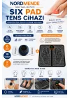 Mey İthalat®  Six Pad ve Ayak TENS Cihazı | Dijital Ekran | Ayak Tens Pedi | Elektrot Pedli | Şarjlı Kas Uyarım Cihazı