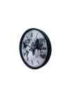 Mey İthalat® Siyah 36 Cm Desenli Dekoratif Duvar Saati