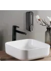Mey İthalat®  ® Siyah Duvara Monte Sıvı Sabunluk Dispenser 300 ml