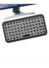 Mey İthalat® Siyah Kablosuz Mini RGB Işıklı Klavye Bluetooth 5.2 İnce Tasarım