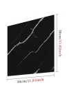 Mey İthalat® SİYAH MERMER DESENLİ ALÜMİNYUM PLASTİK DUVAR STİCKER (30*30)