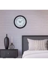 Mey İthalat® Siyah Motifli 36 Cm Duvar Saati