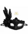 Mey İthalat® Siyah Tüylü Venedik Lüks Balo Maskesi
