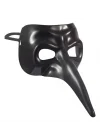 Mey İthalat® Siyah Uzun Burun Veba Doktoru Maskesi