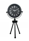 Mey İthalat® Siyah Zarif Dekoratif Üç Ayaklı Metal Masa Saati