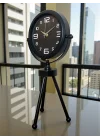 Mey İthalat® Siyah Zarif Üç Ayaklı Masa Saati