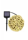 Mey İthalat® Solar 120 Ledli 10 Metre Gün Işığı Bahçe Aydınlatma Dekorasyon Güneş Enerjili Led Sarı Işık