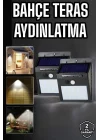 Mey İthalat® Solar Lamba Giriş, Bahçe Yol Avlu Hareket Sensörlü Led Parlak Gece Su Geçirmez