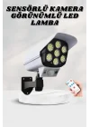 Mey İthalat® Solar Lamba Kamera Görünümlü Duvar Lambası Dönebilen Bahçe Aydınlatması