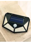 Mey İthalat® Solar LED Bahçe Aydınlatma Lambası 3 Işık Modlu Sensörlü Duvar Tipi Dış Mekan