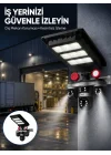 Mey İthalat® Solar Panelli 3 Lens Dış Mekan Güvenlik Kamerası Hareket Algılamalı LED Aydınlatmalı