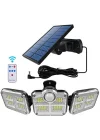 Mey İthalat® Solar Panelli Uzaktan Kumandalı 122 LED Bahçe Aydınlatması
