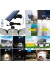 Mey İthalat® Solar Panelli Uzaktan Kumandalı 122 LED Bahçe Aydınlatması