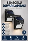 Mey İthalat® Solar Sensörlü Duvar Lambası Bahçe Lamba 20 Led Işık