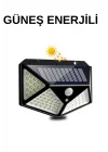 Mey İthalat® Solar Sensörlü Duvar Lambası Bahçe Lambaso Parlak Beyaz Işık Suya Dayanıklı