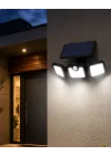 Mey İthalat® Solar Sensörlü LED Projektör Hareket Algılayıcılı Güneş Enerjili Bahçe Lambası Dış Mekan Aydınlatma