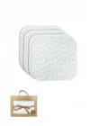 Mey İthalat® Stars Kutulu 6lı Penye Mendil 20x20 90104 Mavi