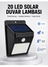 Mey İthalat® Su Geçirmez IP65 20 LED Solar Sensörlü Bahçe ve Veranda Aydınlatma Yeni Nesil