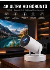Mey İthalat® Taşınabilir Android Projeksiyon Ayaklı Çift Kollu 4K Çözünürlüklü Sinema Projeksiyonu