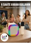 Mey İthalat® Taşınabilir Karaoke Mikrofon Seti Bluetooth Hoparlörlü Yeni Nesil