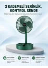 Mey İthalat® Taşınabilir Katlanabilir Mini Fan 3 Kademeli Şarj Edilebilir