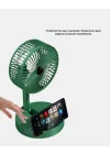 Mey İthalat® Taşınabilir Katlanabilir Mini Fan 3 Kademeli Şarj Edilebilir