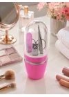 Mey İthalat® Taşınabilir Manikür Seti Pembe Tırnak Bakım ve Kişisel Bakım Kiti