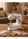 Mey İthalat® Taşınabilir Mini Dikiş Makinesi Ev ve Ofis Kullanımı İçin
