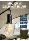 Mey İthalat® Taşınabilir Şarjlı Led Ampul Askılı Lamba Kamp Bahçe Lambası