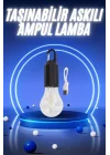 Mey İthalat® Taşınabilir Şarjlı Led Ampul Askılı Lamba Kamp Bahçe Lambası