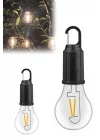 Mey İthalat® Taşınabilir Şarjlı Led Ampul Askılı Lamba Kamp Bahçe Lambası