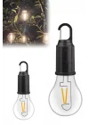 Mey İthalat® Taşınabilir Şarjlı Led Ampul Askılı Lamba Kamp Bahçe Lambası