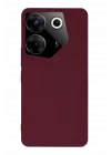 Mey İthalat®  Tecno Camon 20 Pro 5G Kılıf First Silikon - Bordo