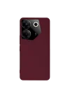 Mey İthalat®  Tecno Camon 20 Pro 5G Kılıf First Silikon - Bordo