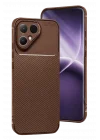 Mey İthalat®  Tecno Pova Curve 2 5G Auto Focus Karbon Kapak - Kahverengi