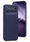Mey İthalat®  Tecno Spark Slim 5G Auto Focus Karbon Kapak - Lacivert