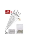 Mey İthalat® Top Başlı İğne 2 Kutu 100 Adet Başörtü İğnesi Toplu İğne 720782