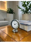 Mey İthalat®  Touch 25 X 20 Cm Metal Krom Masa Saati