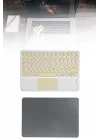 Mey İthalat® Touchpad Tüm Cihazlara Uyumlu Bluetooth Klavye Touchpad Slim Kablosuz Wifi Q Klavye