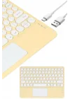 Mey İthalat® Touchpad Uyumlu Bluetooth Klavye Slim Kablosuz Wifi Q Klavye