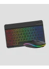 Mey İthalat® Türkçe Q Klavye RGB Işıklı Ergonomik Tasarımlı