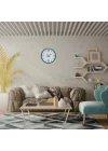 Mey İthalat® Turkuaz Dekoratif Stil 36 Cm Duvar Saati