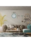 Mey İthalat® Turkuaz Dekoratif Stil 36 Cm Duvar Saati