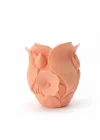 Mey İthalat® Turuncu Çiçek Desenli 3D Dekoratif Vazo Modern Masaüstü Aksesuar