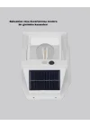 Mey İthalat® Üç Modlu Güneş Enerjili Duvar Lambası 1800mAh Bataryalı ve Hareket Sensörlü