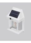Mey İthalat® Üç Modlu Güneş Enerjili Duvar Lambası 1800mAh Bataryalı ve Hareket Sensörlü