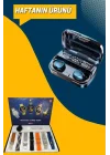 Mey İthalat® Ucuz Kaliteli Yeni Nesil 7 Kordonlu Akıllı Saat ve Kablosuz Bluetooth Kulaklık ANC Özelliği