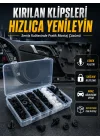 Mey İthalat® Universal Araç Döşeme Klipsi ve Tampon Sabitleme Pimi Seti 100 Parça Organizer Kutulu