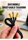 Mey İthalat® USB 3ü 1 Arada Şarj Kablosu 240W PD Destekli Çoklu Şarj Kablosu